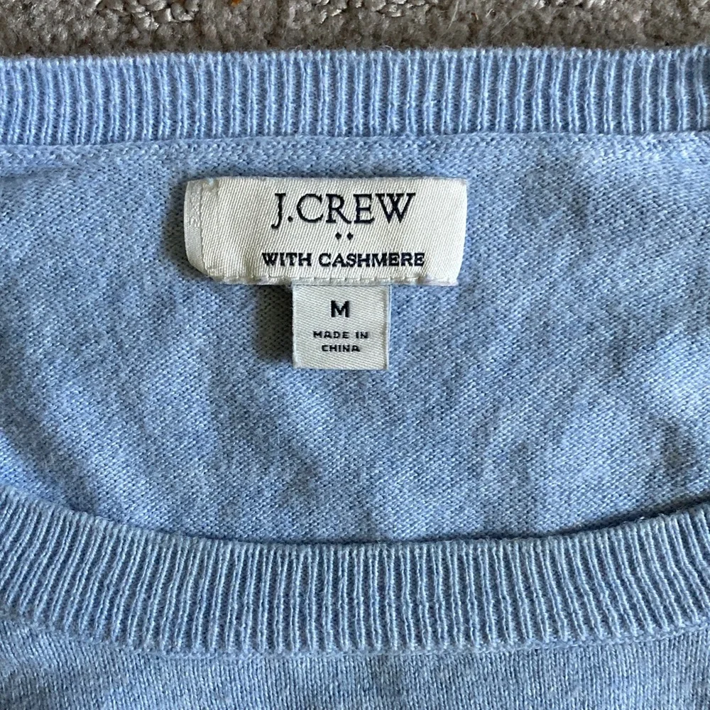 J. Crew blue cotton-cashmere sweater, Sz Medium.